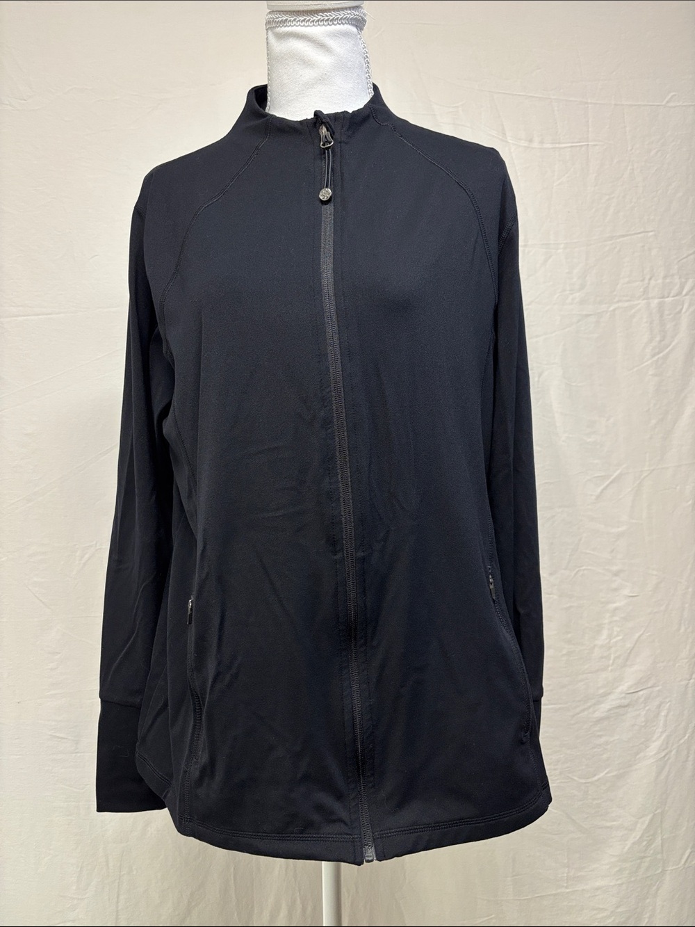 Women’s Black Full-Zip Athletic Jacket